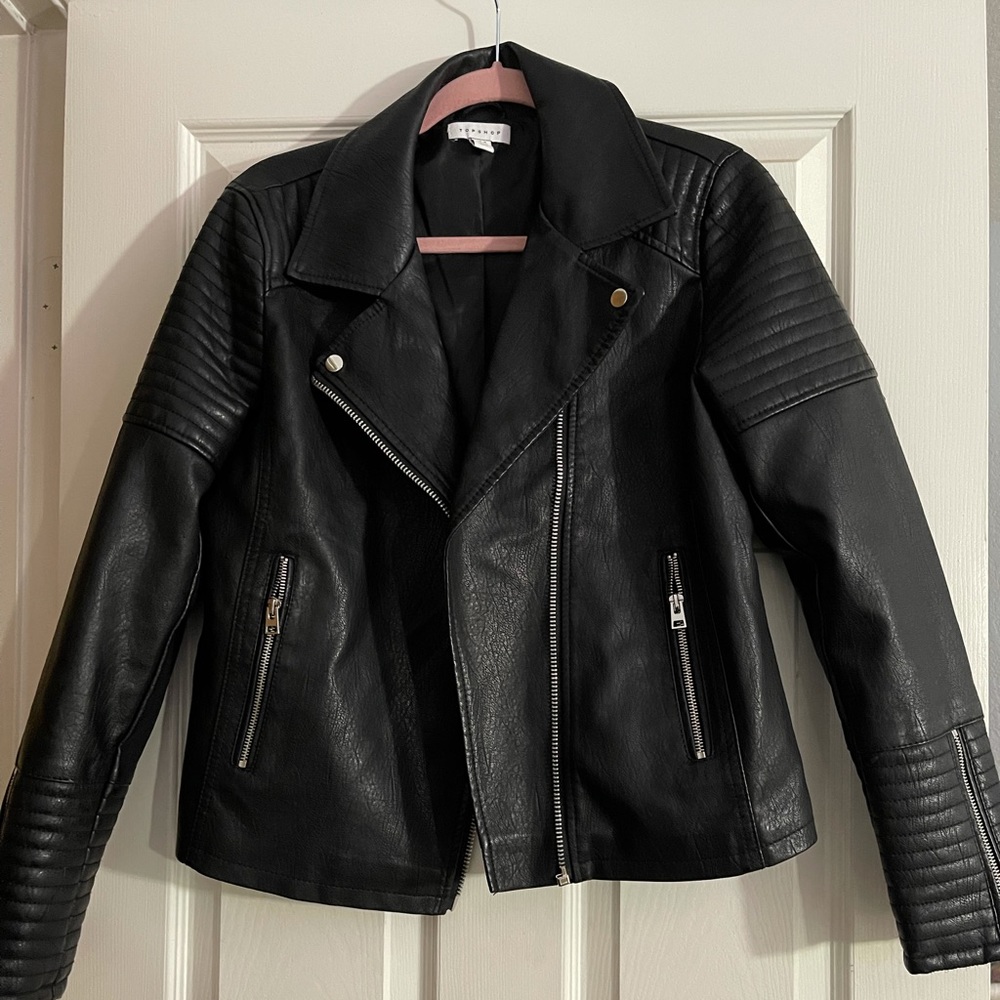Topshop leather jacket